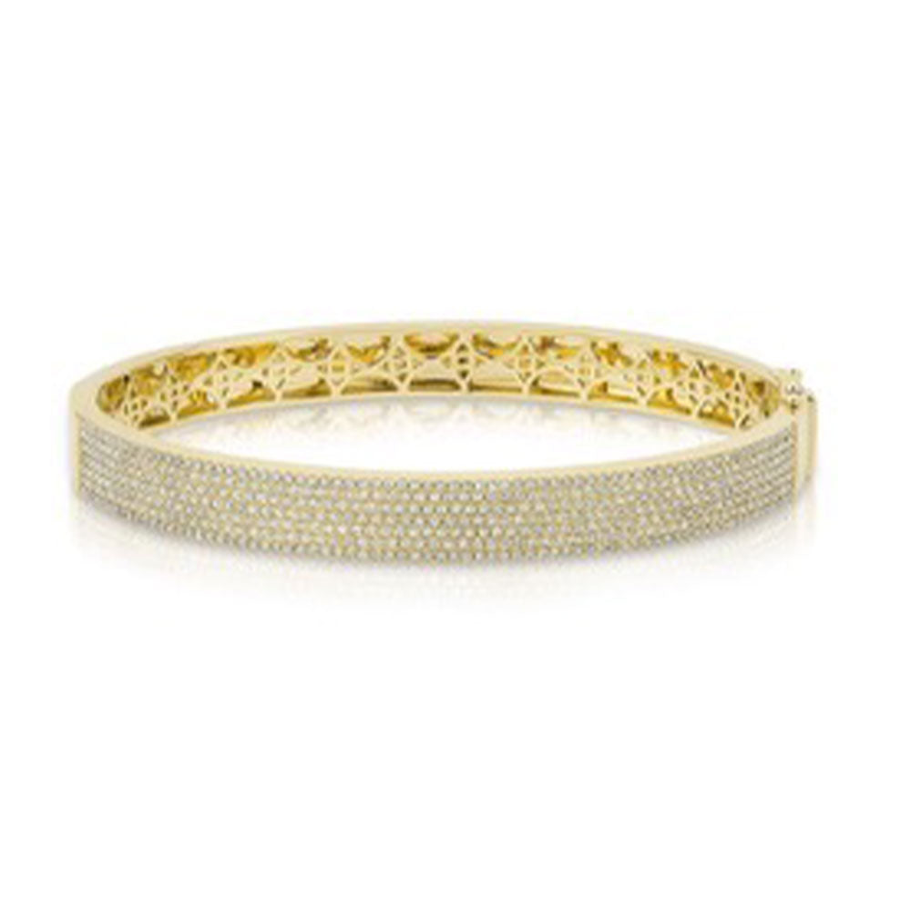 14K Gold and Diamond Bangle Bracelet – Jewelry That Shines image 0