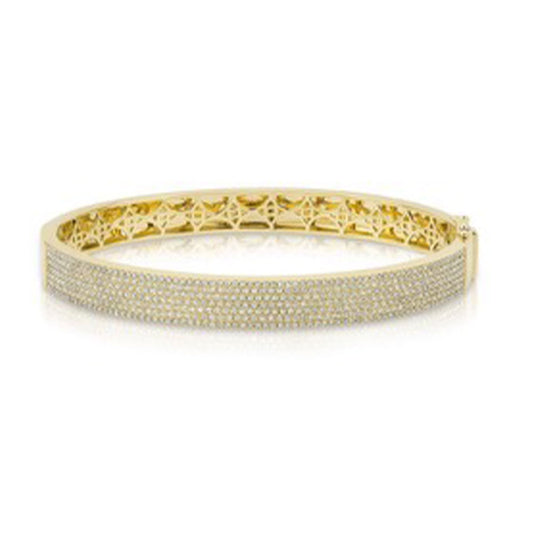 14K Gold and Diamond Bangle Bracelet – Jewelry That Shines image 0