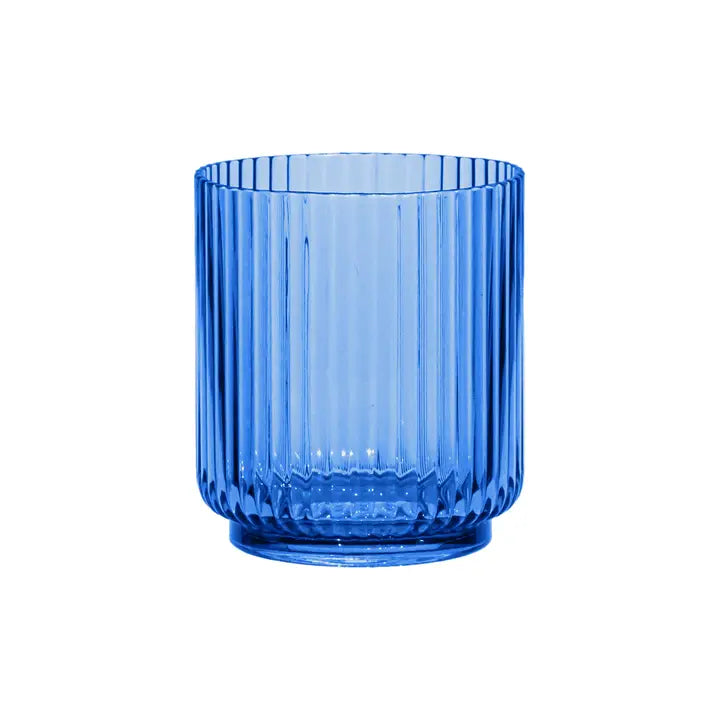 Mesa Acrylic Clear Drinkware - Cobalt Blue, Short image
