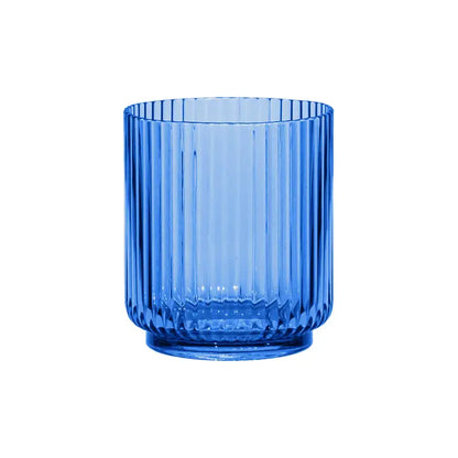 Mesa Acrylic Clear Drinkware - Cobalt Blue, Short image
