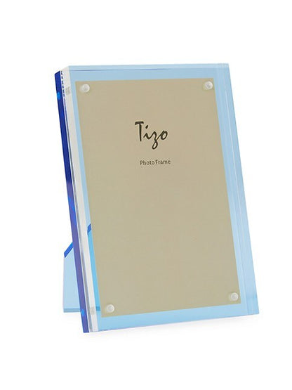 Tizo Inlay Lucite Frame - Blue, 4x6 image