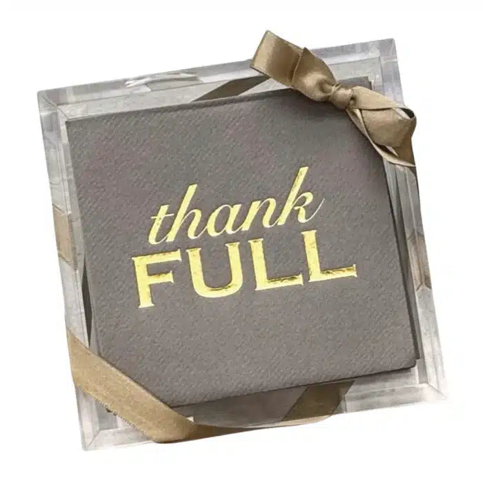 Thanksgiving Cocktail Napkin Set - Thank FULL image