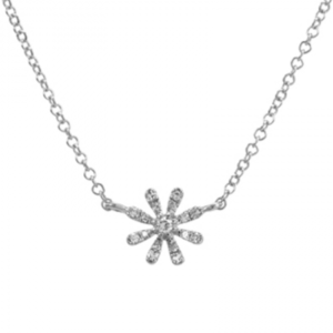 14k White Gold Diamond Necklace image 0