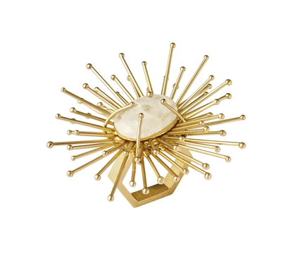 Kim Seybert Flare Napkin Ring - Set of 4 - Gold image