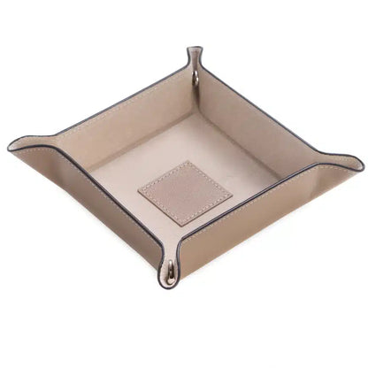 Leather Snap Valet - Taupe image
