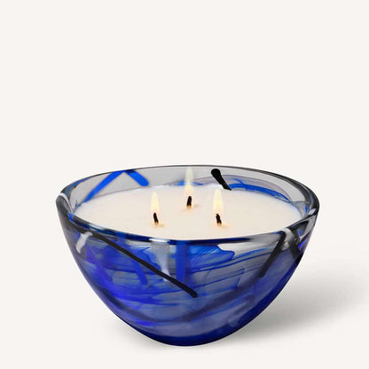 Kosta Boda Contrast Blue Candle image 0