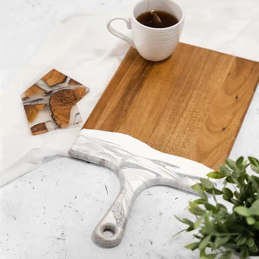 Large Acacia Cheese Board - Marble image