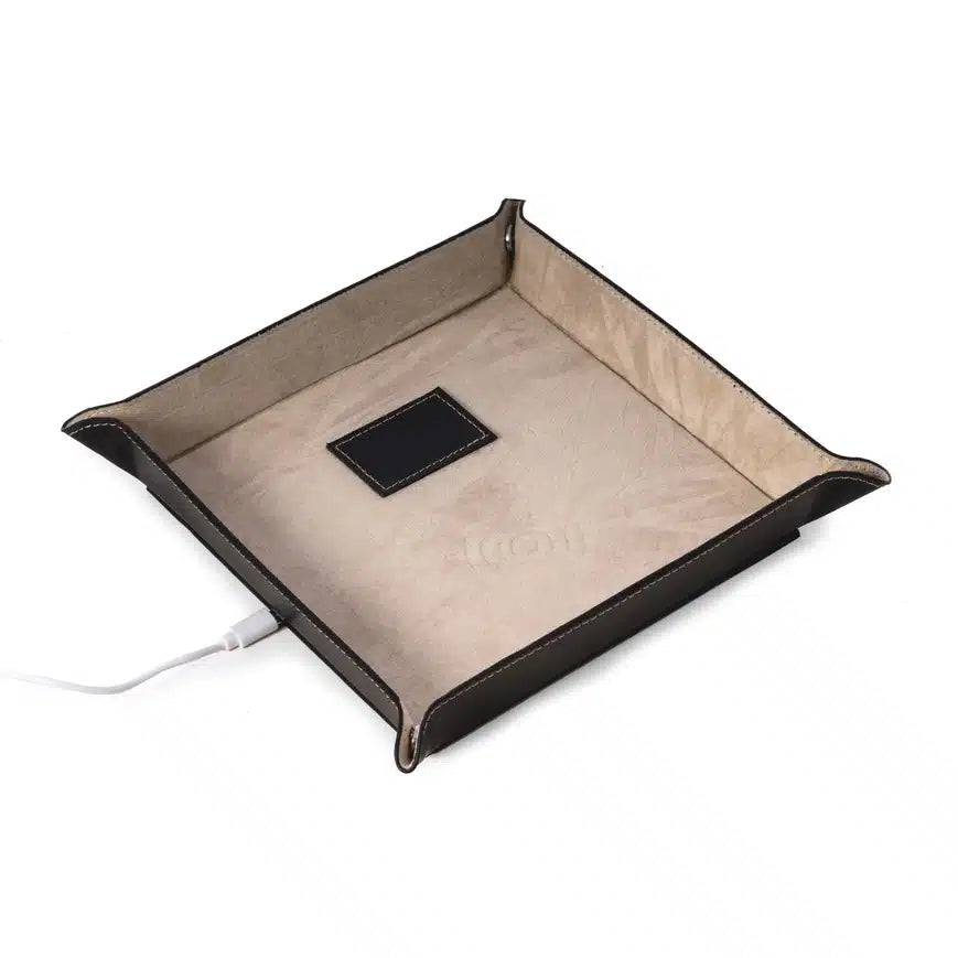 Leather Valet with Wireless Charger image 0