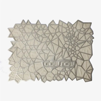 Geometric Challah Cover - Champagne image