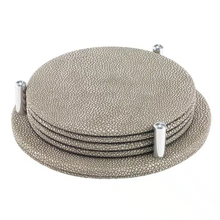 Stingray Round Coasters - Pearl image