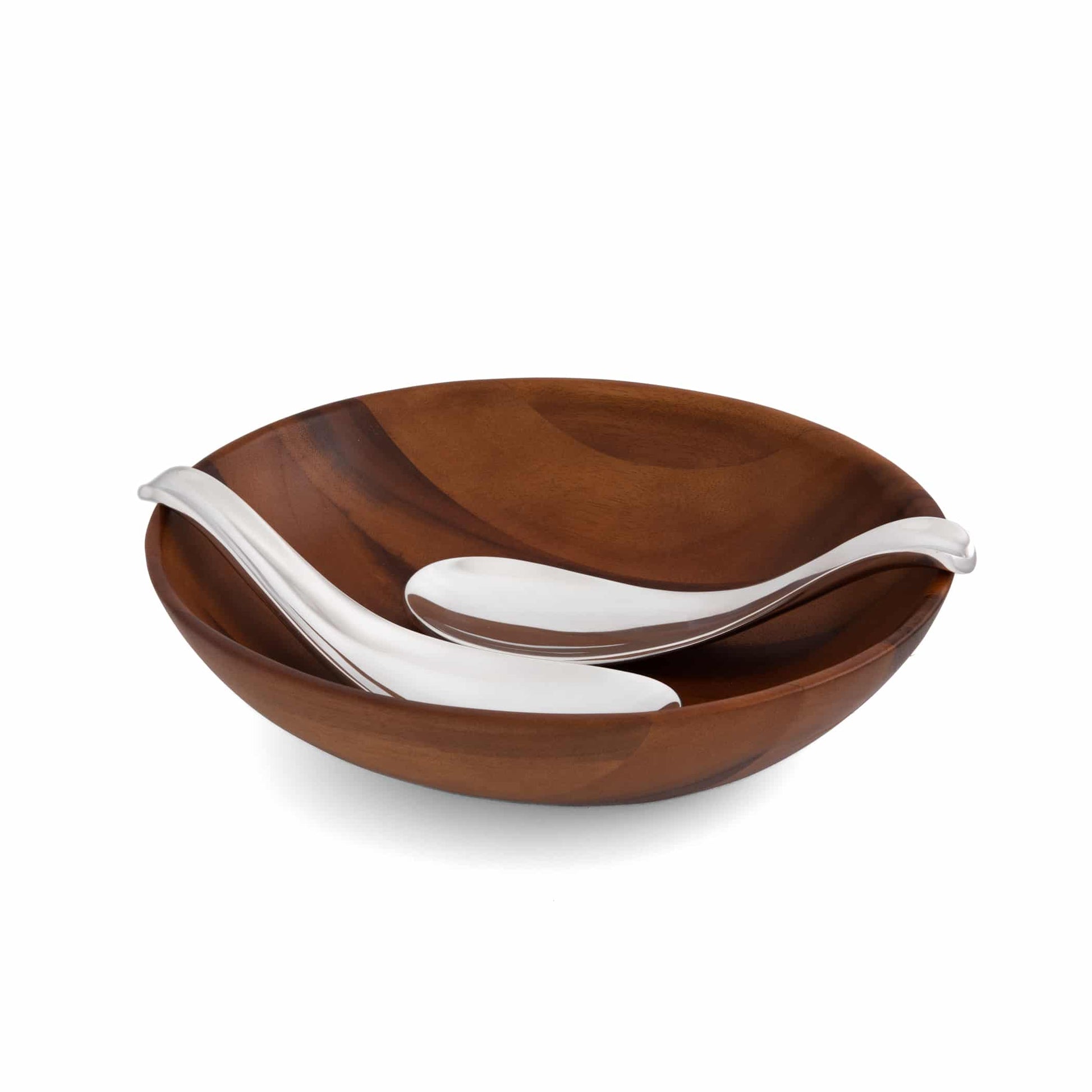 Nambe' Yin Yang Salad Bowl w/ Servers image 0