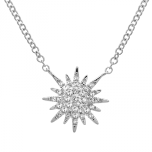 14k White Gold Diamond Necklace image 0