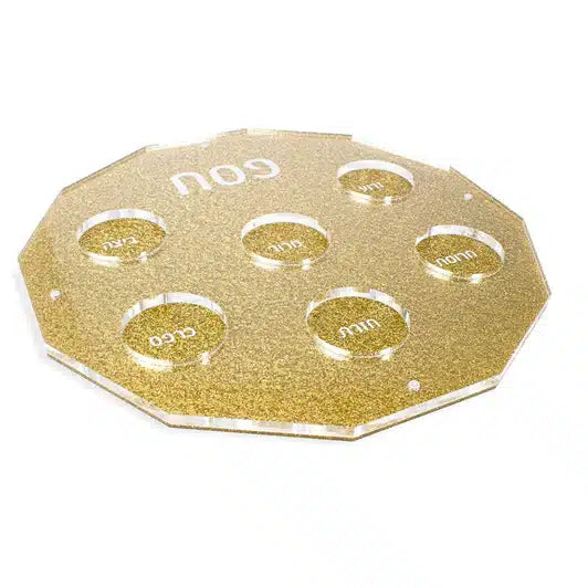 Lucite Hexagon Seder Plate image 0