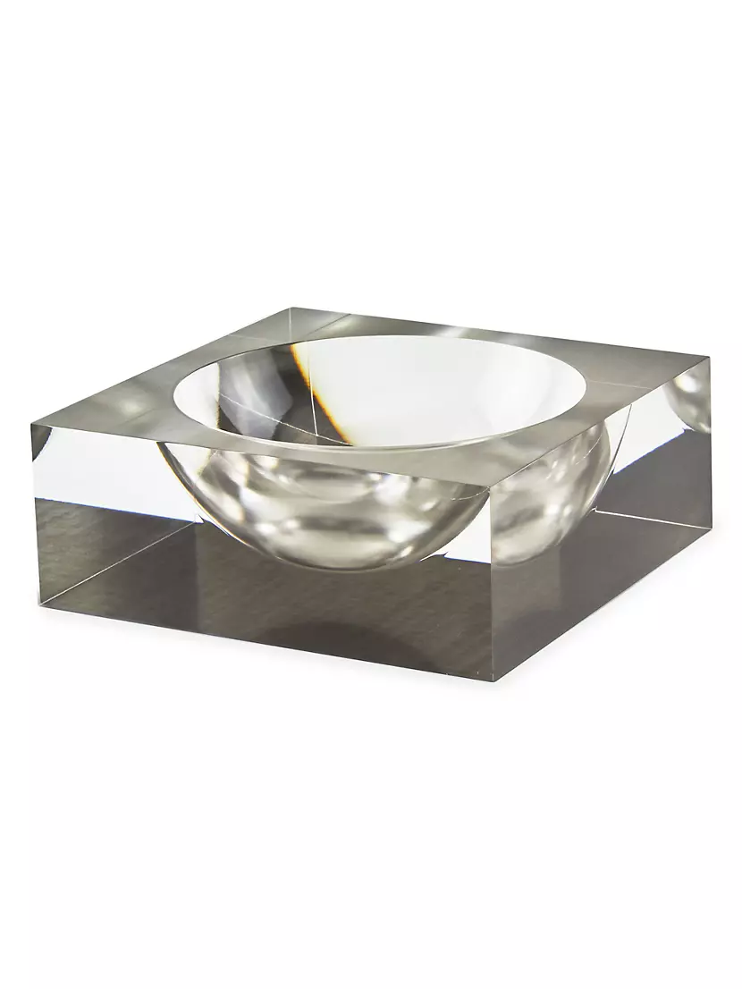 Lucite Bowl - Silver image
