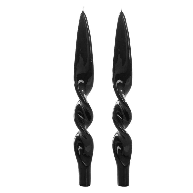 Twisted Candles - Set of 2 - Black image
