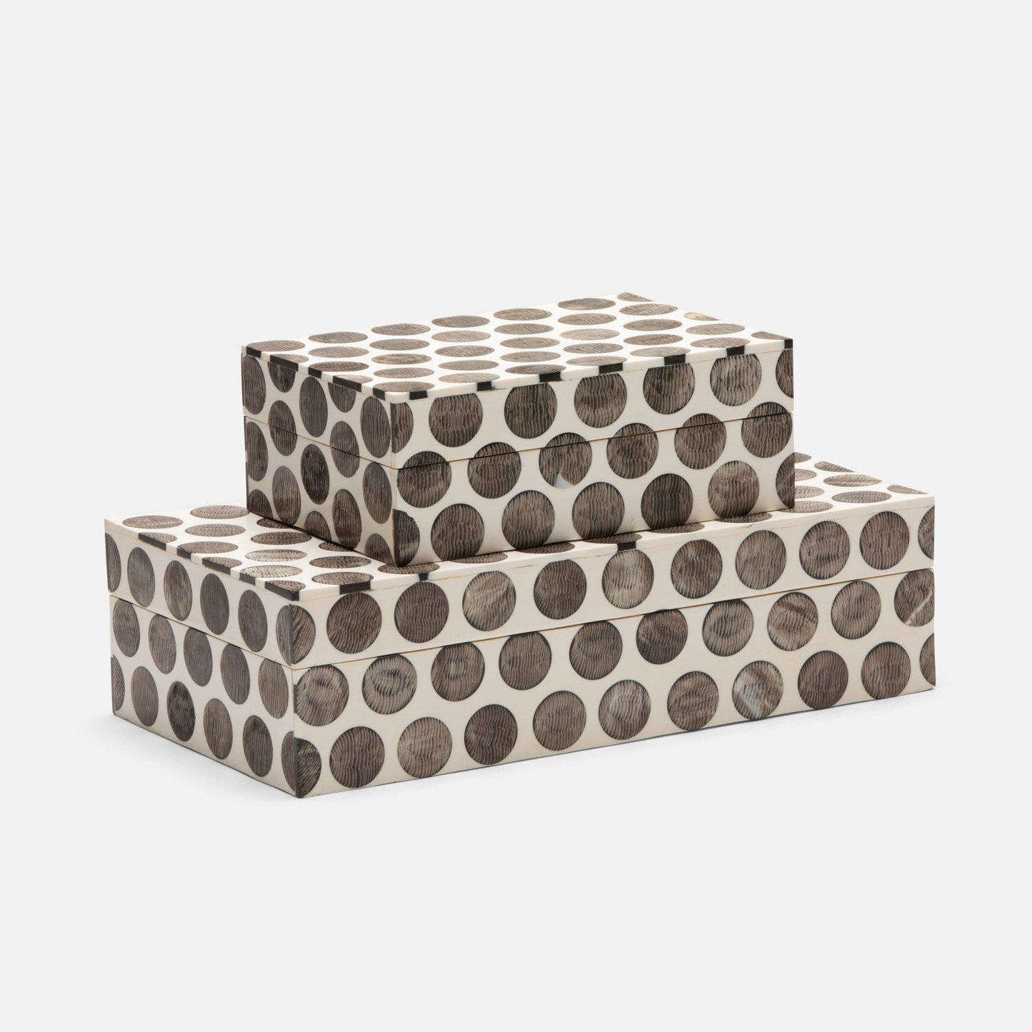 Bentley Dotted Horn Bone Box - 2 Piece Set image 2
