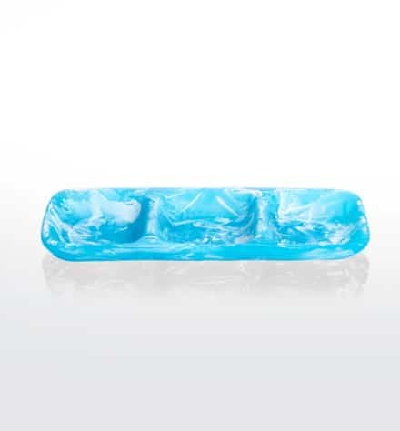 Nashi Home 3 Compartment Swirl Tray - Aqua image