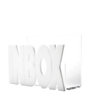 Acrylic White INBOX Holder image 0