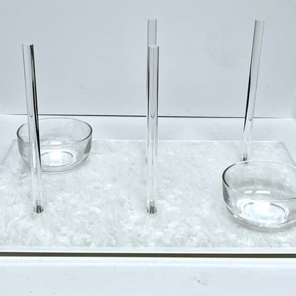 Acrylic Bagel Board - Marble White image