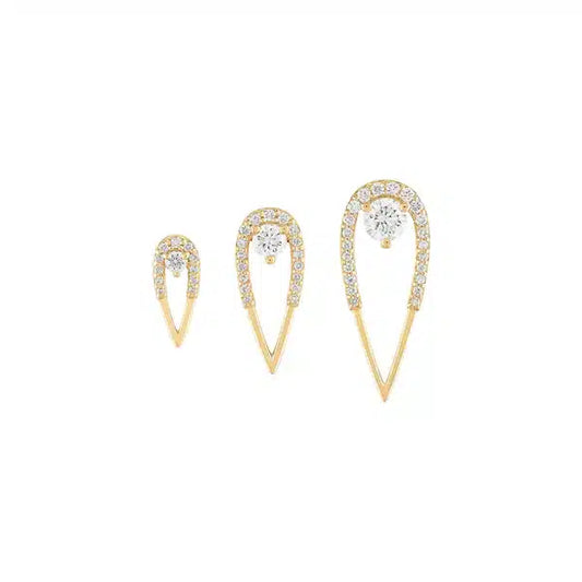 14K Peacock Stud Earrings image 0