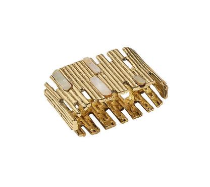 Kim Seybert Matrix Napkin Rings - Gold image