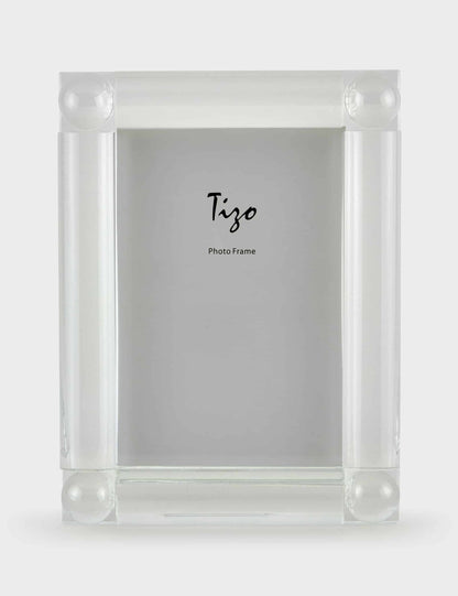 Tizo Crystal 4 Corner Ball Frame - 5x7, Clear image