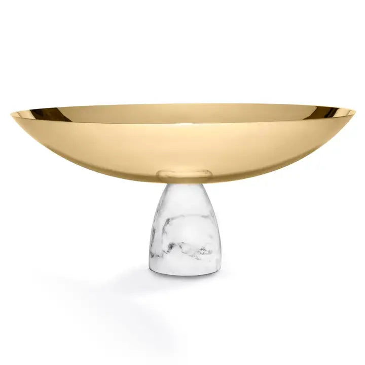 Coluna Marble Bowl - Fruit Bowl, Gold image