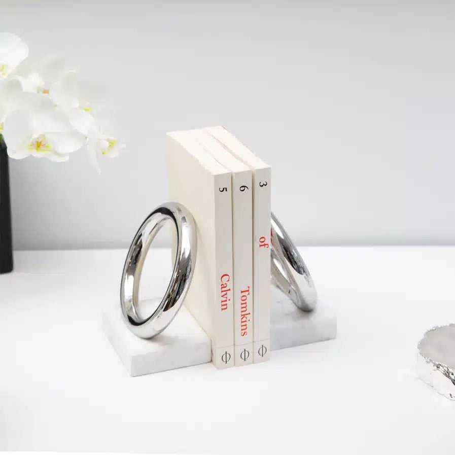 Ring Bookends - Silver image