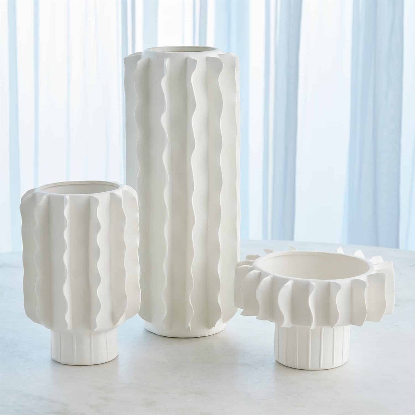Matte White Vases image 0