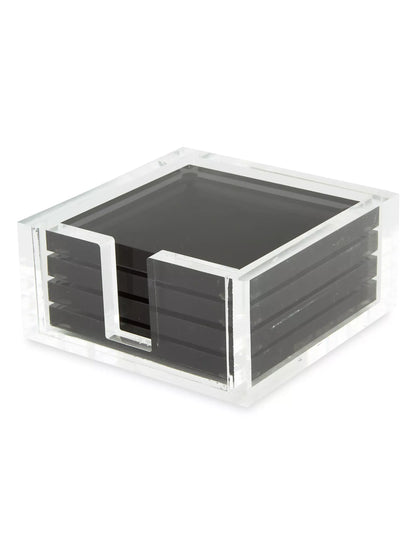 Lucite Coaster Set - Black image