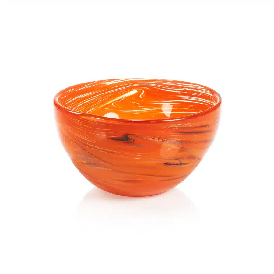 Orange Delphine Glass Bowl - Medium image