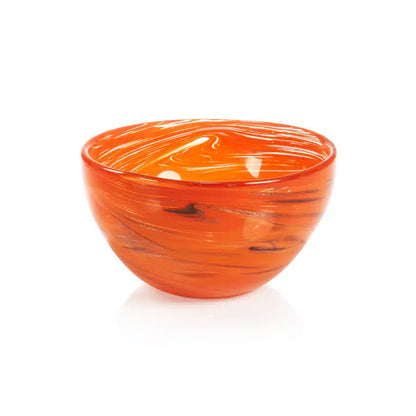 Orange Delphine Glass Bowl - Medium image