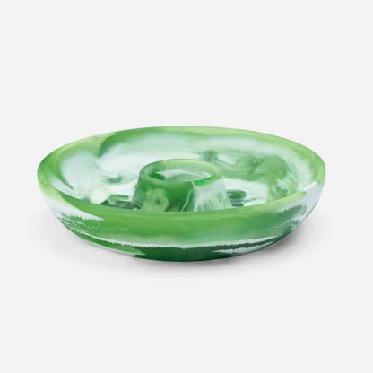 Swirled Resin Chip and Dip Bowl - Green image