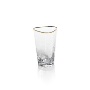 Hammered High Ball w/Gold Rim set of 4 image 0