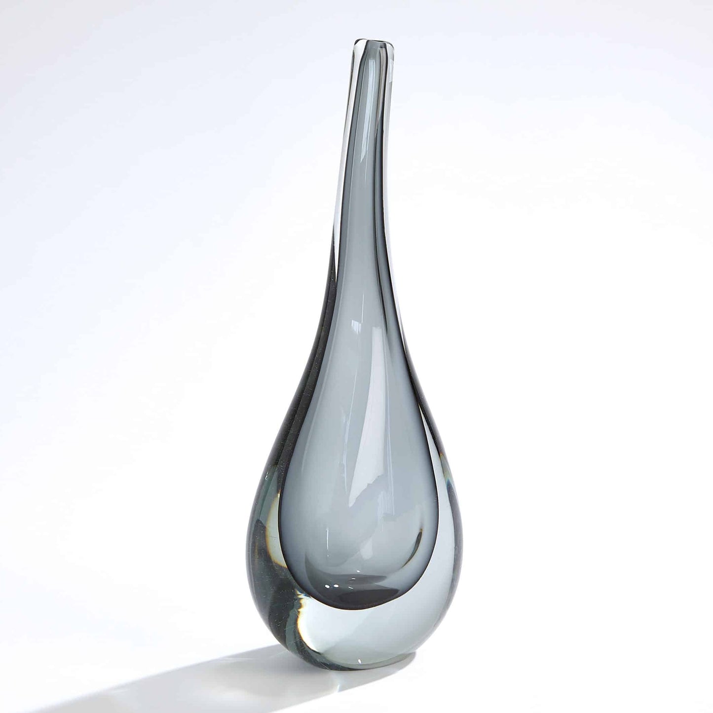 Stretched Neck Vase - Grey - Large image