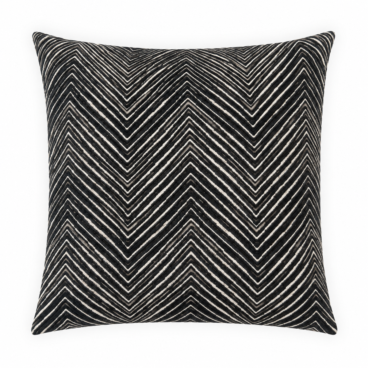 Black Zig Zag Pillow - 20"x 20"