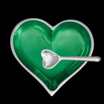 Heart Dish with Spoon - Emerald image
