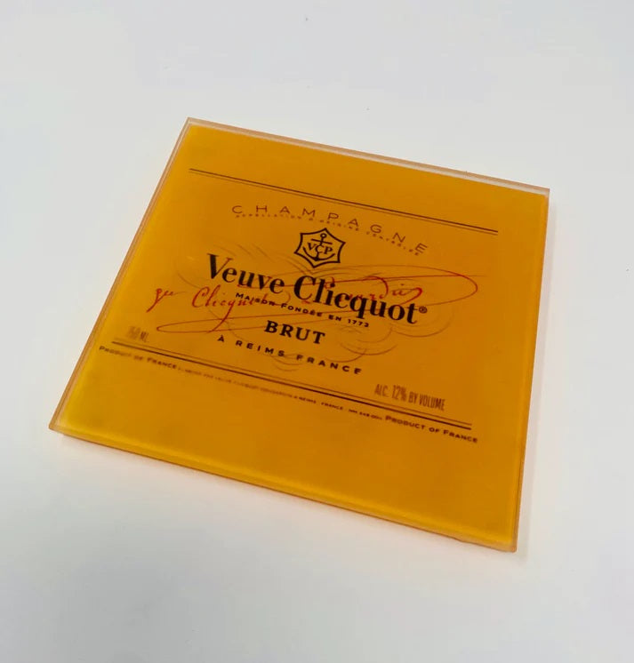 Champagne Coasters, Set of 4 - Orange image