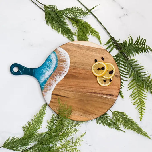 Round Acacia Cheese Paddle Board image 0