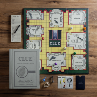 Clue Vintage Bookshelf Game image 1