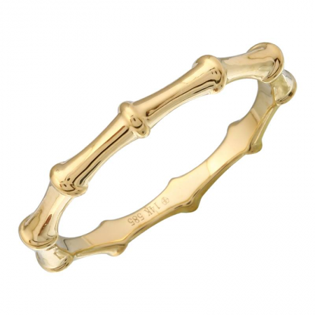 14k Yellow Gold Bamboo Ring image 0