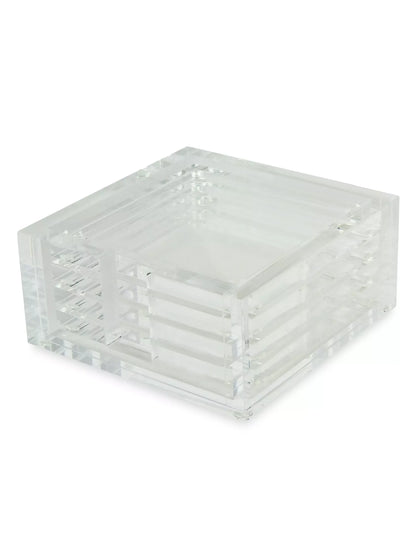 Lucite Coaster Set - Clear image